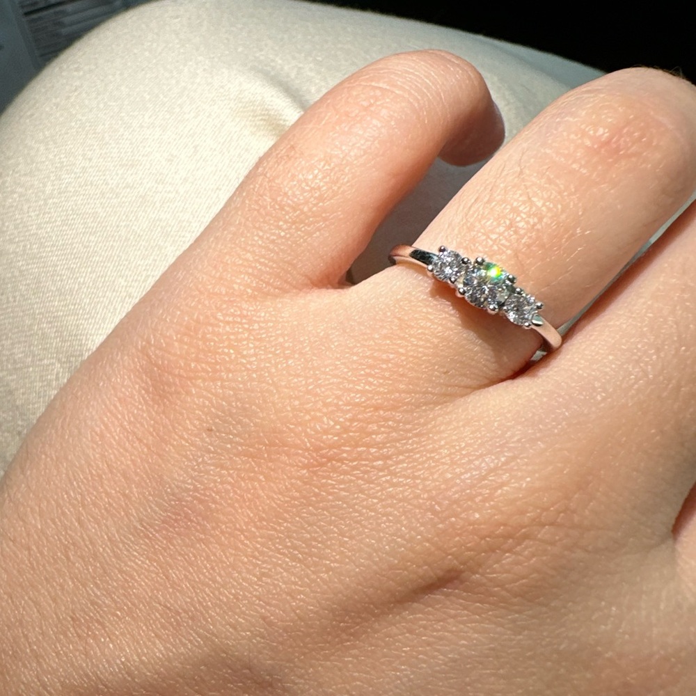 Delicate Silver 925 Crown Ring With Diamonds - image 6